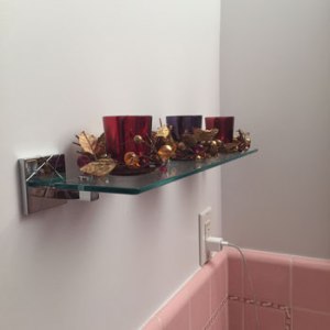 And above the books we have a little shelf that matches the hardware set.