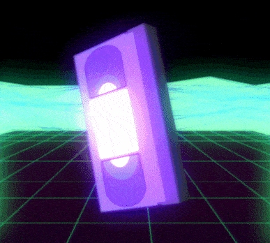 Spinning VHS cassette