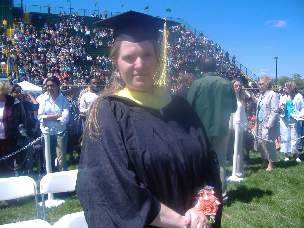 Sonya on Wayne State's graduation field