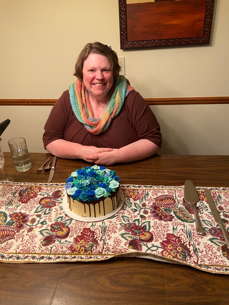 Betsie with her cake
